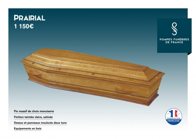Cercueil crémation Prairial